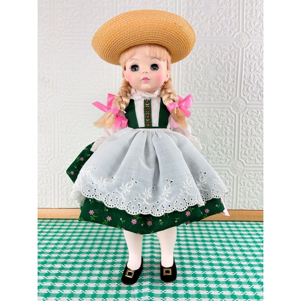 Vintage 14" Madame Alexander Heidi Doll #1580 Box Hang Tag Pink Tissue